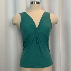 VS Moda International Teal Twist Front Tank Top Women Size L